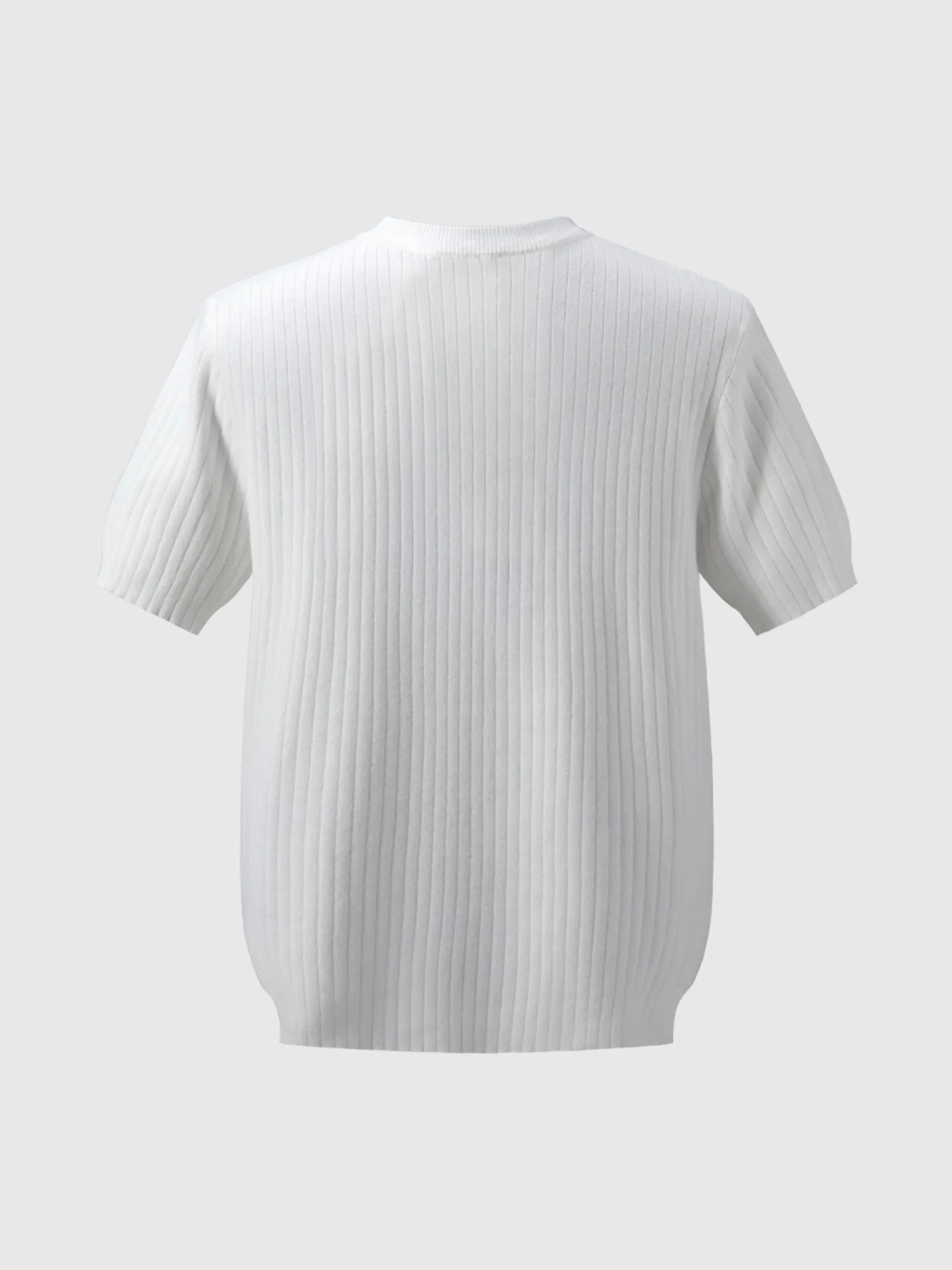 Style No. D 06 Old money style Henry collar striped knitted short sleeves. For fabric composition, see picture 9 for details. Size: S M L XL Color: Black White Khaki